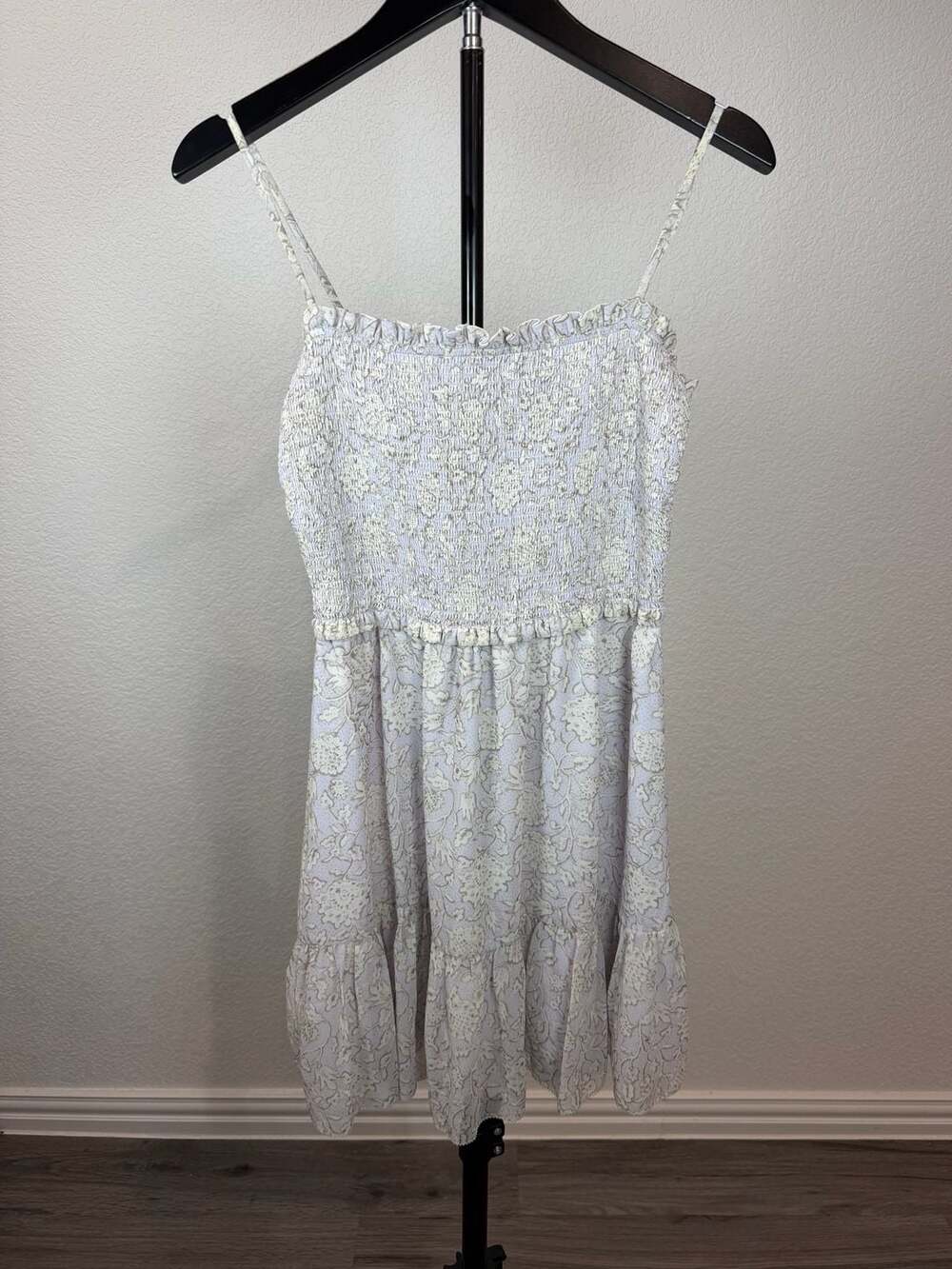 Wilfred Floral Smocked Mini Dress Size S